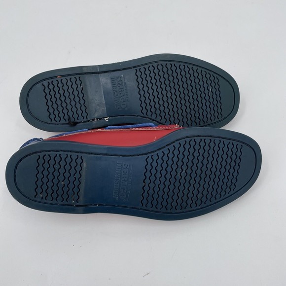 Sebago Docksides Spinnaker Colorblock Lace Up Boat Shoes Mens US Size 8.5 M Red - Picture 11 of 12